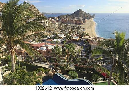 Stock Image - A Villa Along The Water In The Pedregal Area; Cabo San Lucas Baja California Sur Mexico. Fotosearch