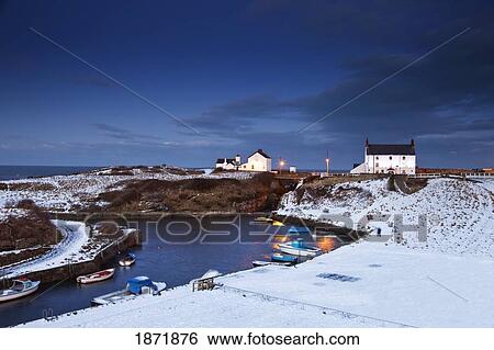 Stock Photograph - A Village On The Coast; Seaton Sluice, Northumberland, England. Fotosearch