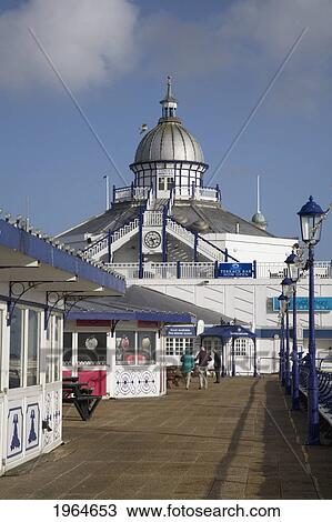 Stock Image - A Walkway By The Pier; Eastbourne Sussex England. Fotosearch