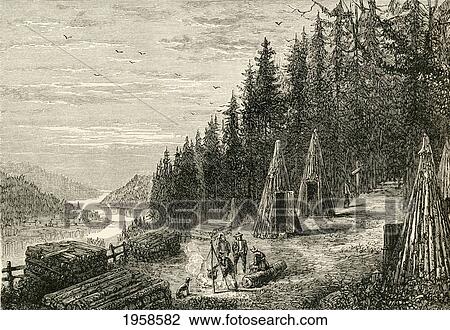 A Woodcutters Camp In The Ardennes, France In The 19Th Century. From French Pictures By The Rev. Samuel G. Green, Published 1878. View Large Photo Image Stock Image - A Woodcutters Camp In The Ardennes, France In The 19Th Century. From French Pictures By The Rev. Samuel G. Green, Published 1878.. Fotosearch