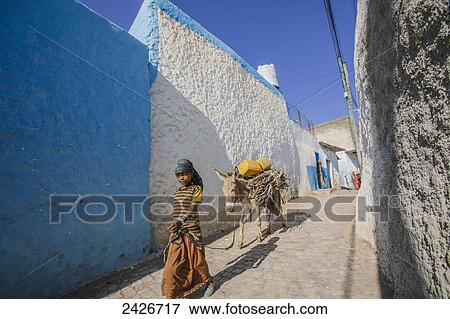 A young girl walking through the colourful streets of the old City of Harar in Eastern Ethiopia; Harar, Ethiopia View Large Photo Image Stock Photo - A young girl walking through the colourful streets of the old City of Harar in Eastern Ethiopia; Harar, Ethiopia. Fotosearch