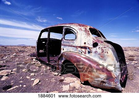 Abandoned Car In Desert View Large Photo Image Stock Image - Abandoned Car In Desert. Fotosearch