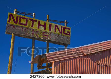 Stock Image - Abandoned gas station; Nothing, Arizona, United States of America. Fotosearch