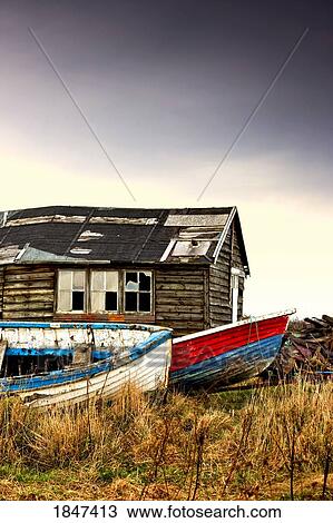 Abandoned Hut And Fishing Boats View Large Photo Image Stock Image - Abandoned Hut And Fishing Boats. Fotosearch