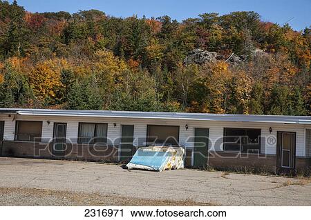 Stock Image - Abandoned Motel; Ontario Canada. Fotosearch