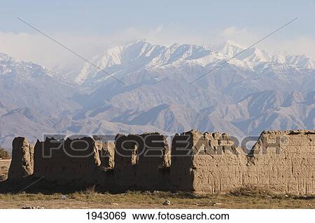 Stock Photo - Abandoned Mud House Along The Kabul To Charikar Road, Parwan Province, Afghanistan. Fotosearch