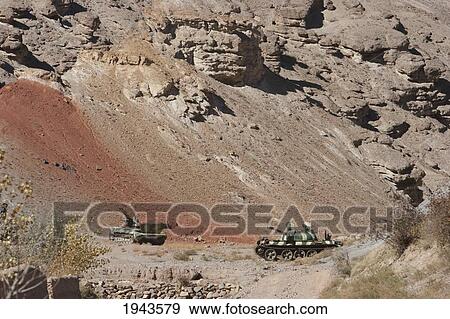 Stock Photo - Abandoned Soviet Tanks In Shekh Ali, Parwan Province, Afghanistan. Fotosearch