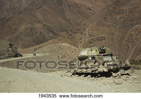 Stock Photography - Abandoned Tank In Baghe Afghan, Parwan Province, Afghanistan. Fotosearch