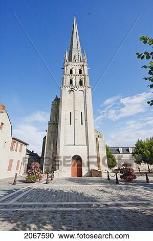 Stock Image - Abbey Church Of Saint-Savin Sur Gartempe, Saint-Savin Sur Gartempe, Vienne, France. Fotosearch