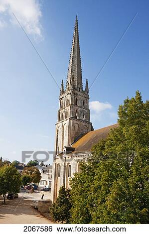 Stock Photograph - Abbey Church Of Saint-Savin Sur Gartempe, Saint-Savin Sur Gartempe, Vienne, France. Fotosearch