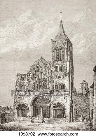 Abbey Church Of The Magdelene, Vezelay, France, Where St Bernard Preached The Second Crusade In 1146. From Military And Religious Life In The Middle Ages By Paul Lacroix Published London Circa 1880. View Large Photo Image Stock Image - Abbey Church Of The Magdelene, Vezelay, France, Where St Bernard Preached The Second Crusade In 1146. From Military And Religious Life In The Middle Ages By Paul Lacroix Published London Circa 1880.. Fotosearch