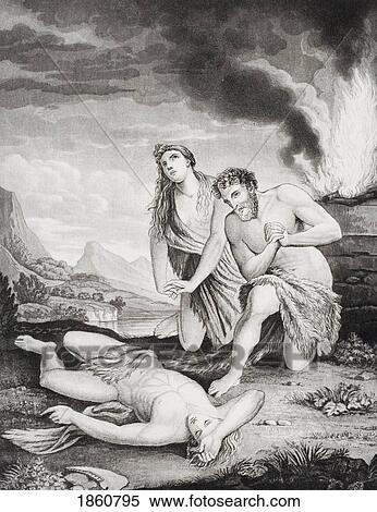 Abel Murdered By His Brother Cain 19Th Century Print After Artist Vander Werf View Large Photo Image Stock Photography - Abel Murdered By His Brother Cain 19Th Century Print After Artist Vander Werf. Fotosearch