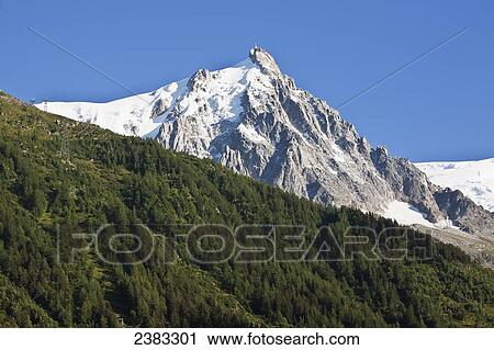 Above Chamonix-Mont Blanc valley, with Mont Blanc massif range mountain and Aiguille du Midi in the background; France View Large Photo Image Stock Image - Above Chamonix-Mont Blanc valley, with Mont Blanc massif range mountain and Aiguille du Midi in the background; France. Fotosearch