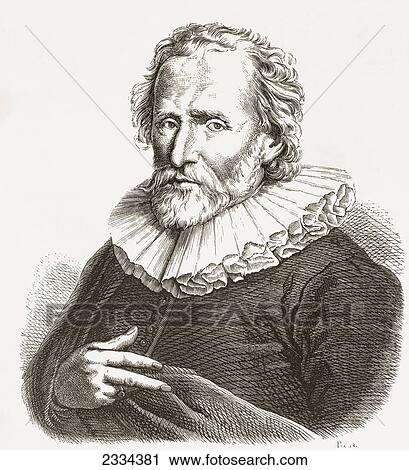 Stock Image - Abraham Bloemaert, 1566 - 1651. Dutch Artist And Printmaker. From Histoire Des Peintres De Toutes Les ÃƒÆ’Ã¢â‚¬Â°Coles, ÃƒÆ’Ã¢â‚¬Â°Cole Hollandaise, Published 1863.. Fotosearch