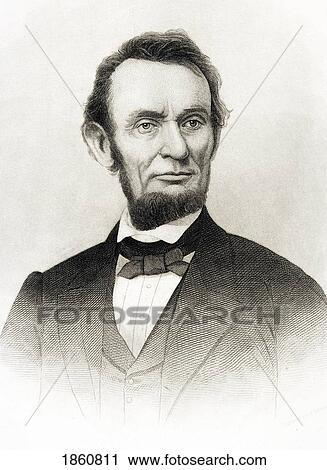 Stock Image - Abraham Lincoln 1809 To 1865 16Th President Of The United States 1861 To 65. Fotosearch