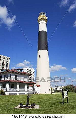 Absecon Lighthouse Museum, Atlantic County, Atlantic City, New Jersey, Usa View Large Photo Image Stock Photo - Absecon Lighthouse Museum, Atlantic County, Atlantic City, New Jersey, Usa. Fotosearch