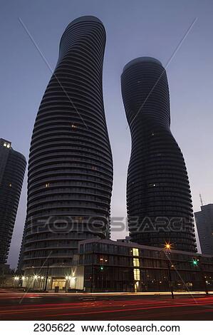 Absolute World Condominium Towers By Yansong Ma; Mississauga Ontario Canada View Large Photo Image Stock Image - Absolute World Condominium Towers By Yansong Ma; Mississauga Ontario Canada. Fotosearch