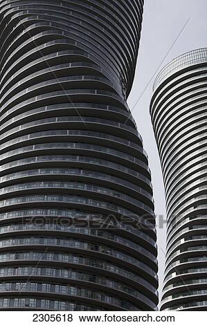Stock Photo - Absolute World Condominium Towers By Yansong Ma; Mississauga Ontario Canada. Fotosearch