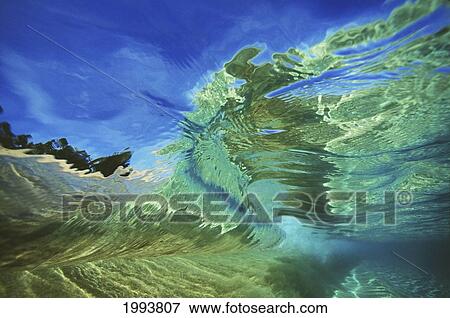 Stock Photo - Abstract Underwater View Of Waves And Surf.. Fotosearch