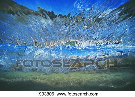 Abstract Underwater View Of Waves And Surf. View Large Photo Image Stock Photograph - Abstract Underwater View Of Waves And Surf.. Fotosearch
