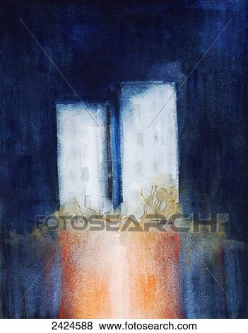 Stock Photo - Abstract watercolour painting. Fotosearch