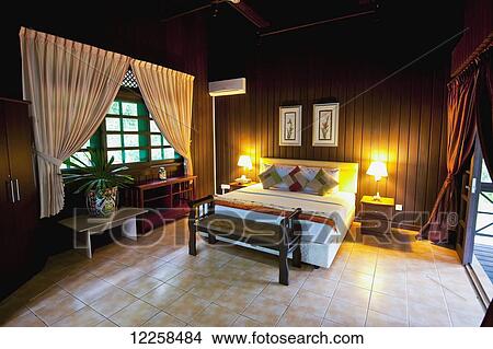 Accommodation at Ulu Temburong National Park Resort; Brunei View Large Photo Image Picture - Accommodation at Ulu Temburong National Park Resort; Brunei. Fotosearch