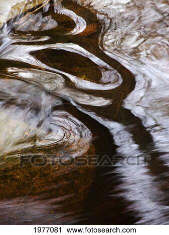 Stock Image - Acheloos, Massachusetts, Seekonk, Caratunk Wildlife Refuge, Ripples And Reflections On Water Surface.. Fotosearch
