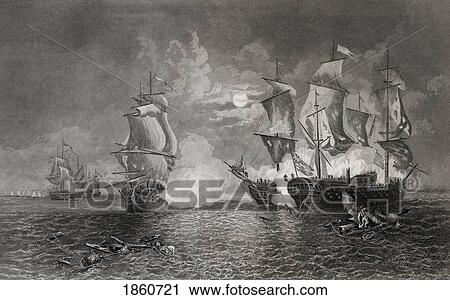 Action Between Bonhomme Richard And The Serapis 1779 From A 19Th Century Print. View Large Photo Image Stock Image - Action Between Bonhomme Richard And The Serapis 1779 From A 19Th Century Print.. Fotosearch