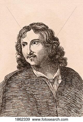 Stock Photo - Adam Pynacker Ca. 1620-1673 Dutch Artist From 75 Portraits Of Celebrated Painters From Authentic Originals Etched By James Girtin Published London 1817. Fotosearch