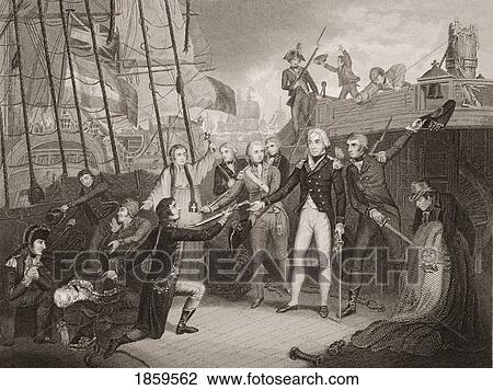 Admiral Nelson Receiving The Spanish Admiral's Sword On Board The San Josef, Feb 14, 1797. Engraved By J. Rogers Painted By Orne. From England's Battles By Sea And Land By Lieut Col Williams, The London Printing And Publishing Company Circa 1890S View Large Photo Image Stock Image - Admiral Nelson Receiving The Spanish Admiral's Sword On Board The San Josef, Feb 14, 1797. Engraved By J. Rogers Painted By Orne. From England's Battles By Sea And Land By Lieut Col Williams, The London Printing And Publishing Company Circa 1890S. Fotosearch