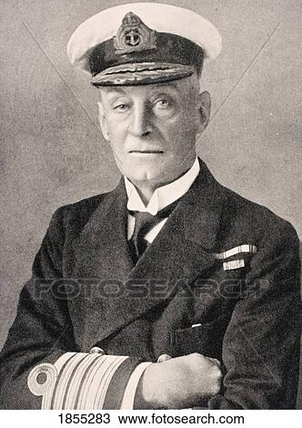 Stock Image - Admiral Sir Henry Bradwardine Jackson 1855 To 1929 First Sea Lord Of The Admiralty From The War Illustrated Album Deluxe Published London 1916. Fotosearch