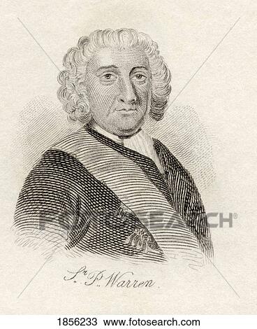 Stock Image - Admiral Sir Peter Warren, C. 1703 - 1752. British Naval Officer. From The Book Crabb's Historical Dictionary Published 1825.. Fotosearch