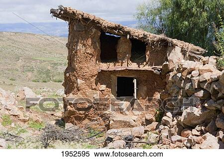 Stock Photography - Adobe house, Jatun Yampara Indigenous Community, Chuquisaca Department, Bolivia. Fotosearch