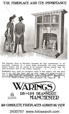 Advertisement For An Early 20th Century Fireplace From The