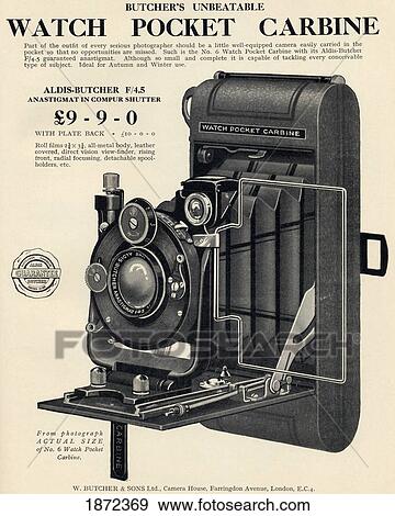 Advertisement For The Watch Pocket Carbine Camera. From The Book Photograms Of The Year Published 1924. View Large Photo Image Stock Photo - Advertisement For The Watch Pocket Carbine Camera. From The Book Photograms Of The Year Published 1924.. Fotosearch