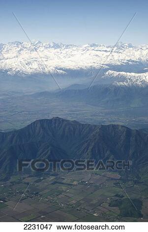 Aerial View Of Andes Flying From Santiago; Chile View Large Photo Image Stock Photo - Aerial View Of Andes Flying From Santiago; Chile. Fotosearch