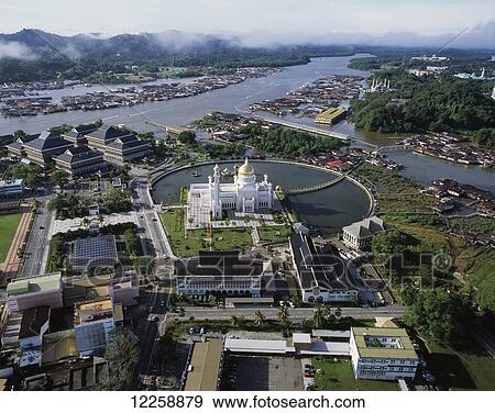 Aerial view of Bandar Seri Begawan; Bandar Seri Begawan, Brunei View Large Photo Image Stock Photo - Aerial view of Bandar Seri Begawan; Bandar Seri Begawan, Brunei. Fotosearch