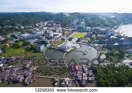 Aerial view of Bandar Seri Begawan, the capital of Brunei; Bandar Seri Begawan, Brunei View Large Photo Image Stock Photography - Aerial view of Bandar Seri Begawan, the capital of Brunei; Bandar Seri Begawan, Brunei. Fotosearch