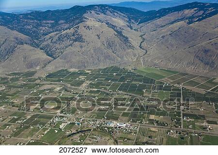 Aerial View Of Cawston, Okanagon Valley, British Columbia View Large Photo Image Stock Photo - Aerial View Of Cawston, Okanagon Valley, British Columbia. Fotosearch