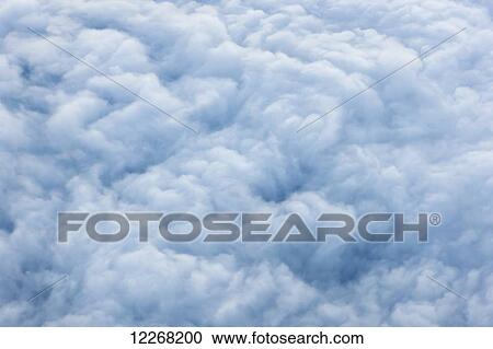 Stock Image - Aerial view of clouds, Alaska. Fotosearch