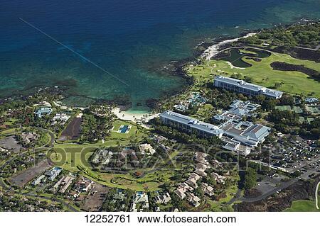 Aerial view of Fairmont Orchid Hotel, Pauoa Bay, Mauna Lani Golf Course; Mauna Lani, Island of Hawaii, Hawaii, United States of America View Large Photo Image Stock Image - Aerial view of Fairmont Orchid Hotel, Pauoa Bay, Mauna Lani Golf Course; Mauna Lani, Island of Hawaii, Hawaii, United States of America. Fotosearch