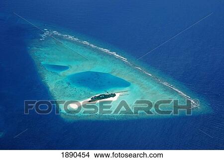 Picture - Aerial View Of Island. Fotosearch