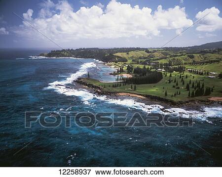 Aerial view of Norfolk Island's historic precinct; Norfolk Island View Large Photo Image Stock Photo - Aerial view of Norfolk Island's historic precinct; Norfolk Island. Fotosearch