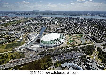 Aerial view of Olympic Stadium; Montreal, Quebec, Canada View Large Photo Image Stock Photo - Aerial view of Olympic Stadium; Montreal, Quebec, Canada. Fotosearch