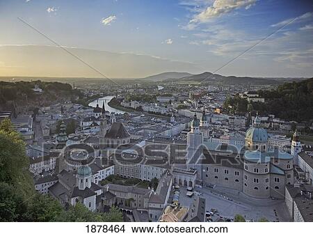 Picture - Aerial View Of Salzburg. Fotosearch