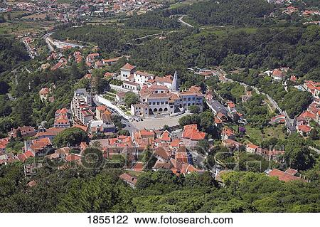 Aerial View Of Sintra, Portugal View Large Photo Image Stock Image - Aerial View Of Sintra, Portugal. Fotosearch
