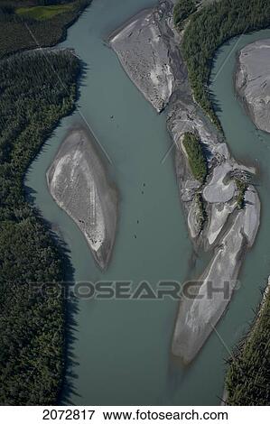 Stock Photo - Aerial View Of South Nahanni River, Nahanni National Park, Northwest Territories. Fotosearch