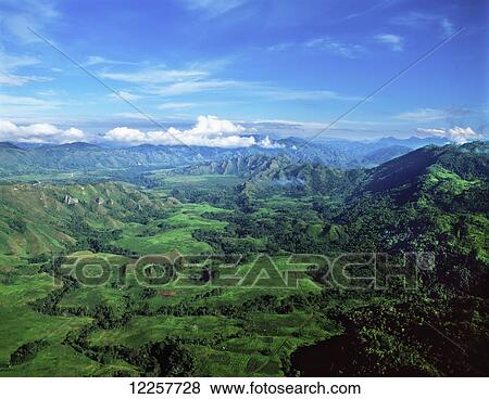 Aerial view of the Highlands; Papua New Guinea View Large Photo Image Stock Photo - Aerial view of the Highlands; Papua New Guinea. Fotosearch