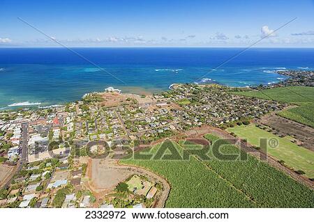 Aerial view of the North Shore, Paia and Kuau towns; Maui, Hawaii, United States of America View Large Photo Image Stock Image - Aerial view of the North Shore, Paia and Kuau towns; Maui, Hawaii, United States of America. Fotosearch