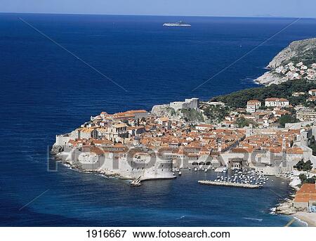 Aerial View Of The Old Town View Large Photo Image Stock Photo - Aerial View Of The Old Town. Fotosearch